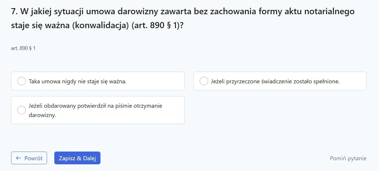 Kodeks Cywilny test 