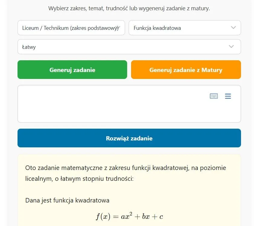 korepetycje matematyka liceum AI