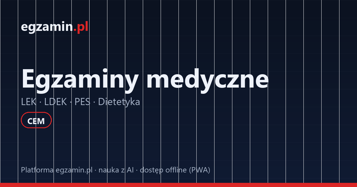 egzamin LEK i LDEK: sekcja kursów medycznych egzamin.pl z przygotowaniem do egzaminu końcowego